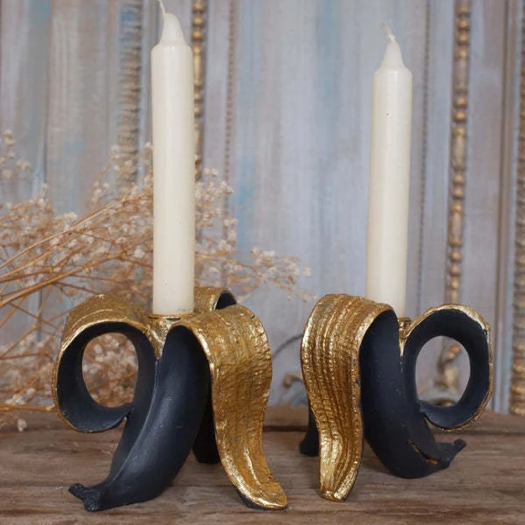 TBD06044424_B3.webp Banana Candle Holder Home Desktop Decorations Banana Peel Candle-Holder Resin Ornament - Image 4