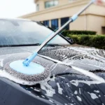 Car Chenille Curved Handle Telescopic Car Wash Soft Bristle Mop