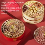 Candy Box Home Multi-Layer New Year Fruit Tray Compartmentalized Dry Fruit Box With Lid - Image 2