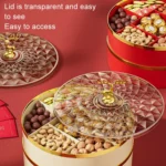 Candy Box Home Multi-Layer New Year Fruit Tray Compartmentalized Dry Fruit Box With Lid - Image 3