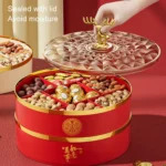 Candy Box Home Multi-Layer New Year Fruit Tray Compartmentalized Dry Fruit Box With Lid - Image 5