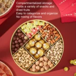 Candy Box Home Multi-Layer New Year Fruit Tray Compartmentalized Dry Fruit Box With Lid - Image 6