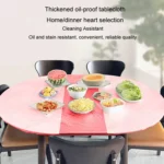 Disposable Elastic Bunching Tablecloth Household Table Thickened PE Non-Washable Waterproof Oilproof Tablecloth - Image 4