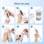 Portable Storable Tooth Flosser Smart Teeth Cleaning Instrument Household Teeth Cleaner With 4pcs Nozzles - Image 13