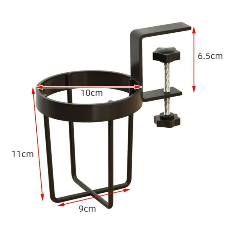 TBD06044626_B1.webp Iron Table Cup Holder Mug Storage Rack Office Dormitory Desk Fixed Shelf - Image 2
