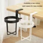 Iron Table Cup Holder Mug Storage Rack Office Dormitory Desk Fixed Shelf - Image 3