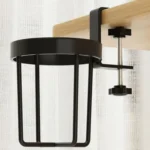 Iron Table Cup Holder Mug Storage Rack Office Dormitory Desk Fixed Shelf - Image 4