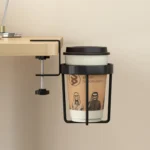Iron Table Cup Holder Mug Storage Rack Office Dormitory Desk Fixed Shelf - Image 5