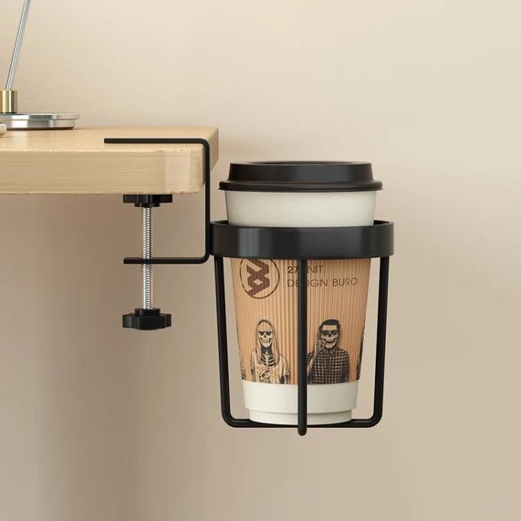 TBD06044626_B4.webp Iron Table Cup Holder Mug Storage Rack Office Dormitory Desk Fixed Shelf - Image 5