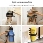 Iron Table Cup Holder Mug Storage Rack Office Dormitory Desk Fixed Shelf - Image 6