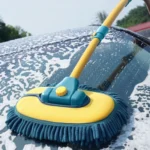 Curved Rod Car Wash Mop Retractable Cleaning Tool No Harm Car Special Soft Brush - Image 2
