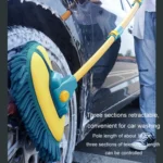 Curved Rod Car Wash Mop Retractable Cleaning Tool No Harm Car Special Soft Brush - Image 11