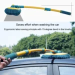 Curved Rod Car Wash Mop Retractable Cleaning Tool No Harm Car Special Soft Brush - Image 8