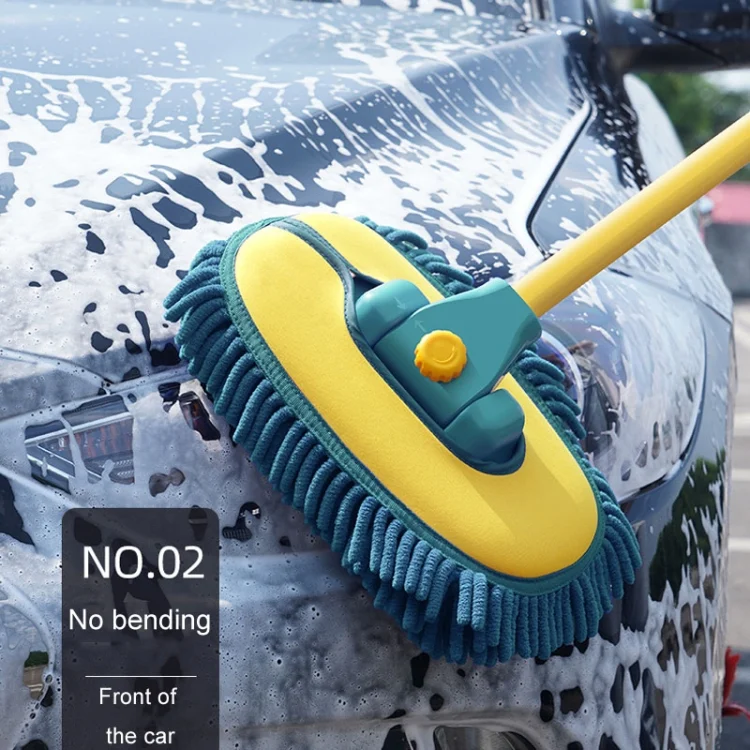 TBD06044651_B9.webp Curved Rod Car Wash Mop Retractable Cleaning Tool No Harm Car Special Soft Brush - Image 10