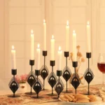 3 In 1 Black Feather Candlestick Wedding Decoration Romantic Candlelight Home Ornaments - Image 6