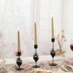 3 In 1 Black Feather Candlestick Wedding Decoration Romantic Candlelight Home Ornaments - Image 8