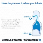 Breathing Exerciser Trainer Adjusts Resistance Lung Capacity Strengthener - Image 4