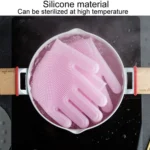 Kitchen Silicone Dishwash Gloves Male And Female Household Chores Cleaning Mitts - Image 4
