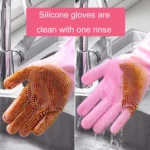 Kitchen Silicone Dishwash Gloves Male And Female Household Chores Cleaning Mitts - Image 7