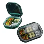 Portable Mini Compartmentalized Sealed Pill Box Weekly Morning And Evening Pill Capsule Dispensing Box - Image 2
