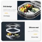Portable Mini Compartmentalized Sealed Pill Box Weekly Morning And Evening Pill Capsule Dispensing Box - Image 5