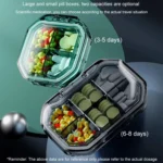 Portable Mini Compartmentalized Sealed Pill Box Weekly Morning And Evening Pill Capsule Dispensing Box - Image 7
