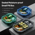 Portable Mini Compartmentalized Sealed Pill Box Weekly Morning And Evening Pill Capsule Dispensing Box - Image 8