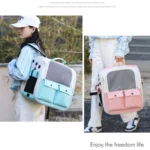 Breathable Square Cat Backpack Foldable Outdoor Portable Pet Bag - Image 11