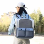Breathable Square Cat Backpack Foldable Outdoor Portable Pet Bag - Image 12
