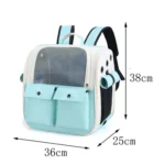 Breathable Square Cat Backpack Foldable Outdoor Portable Pet Bag - Image 3
