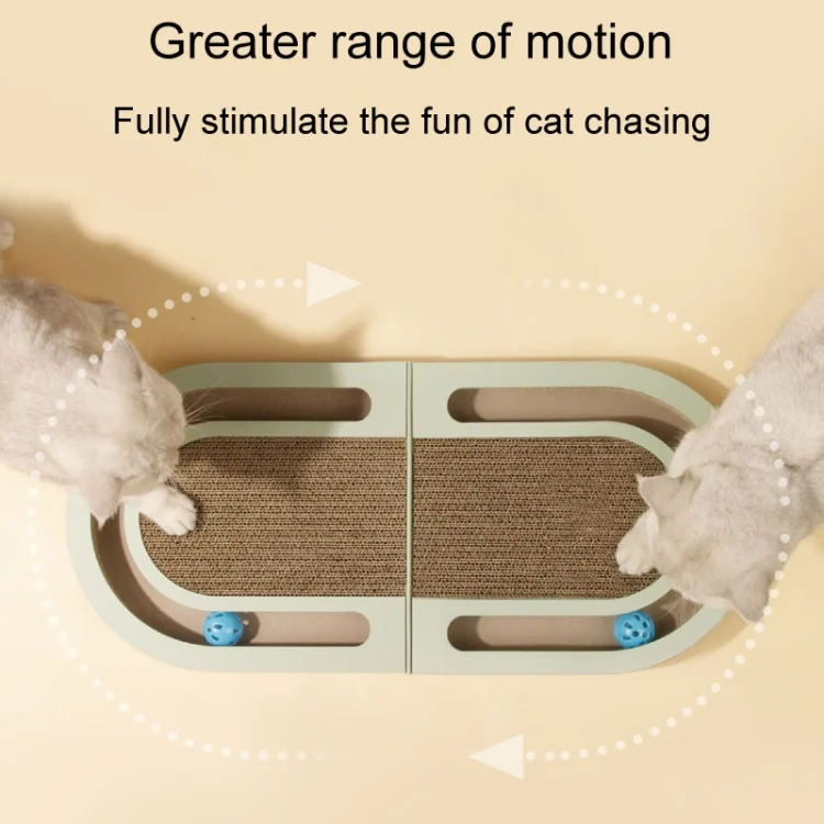 TBD06044734_B4.webp Pet Fun Cats Scratching Board Cats Claw Rubbing Toys Foldable With Ball - Image 5