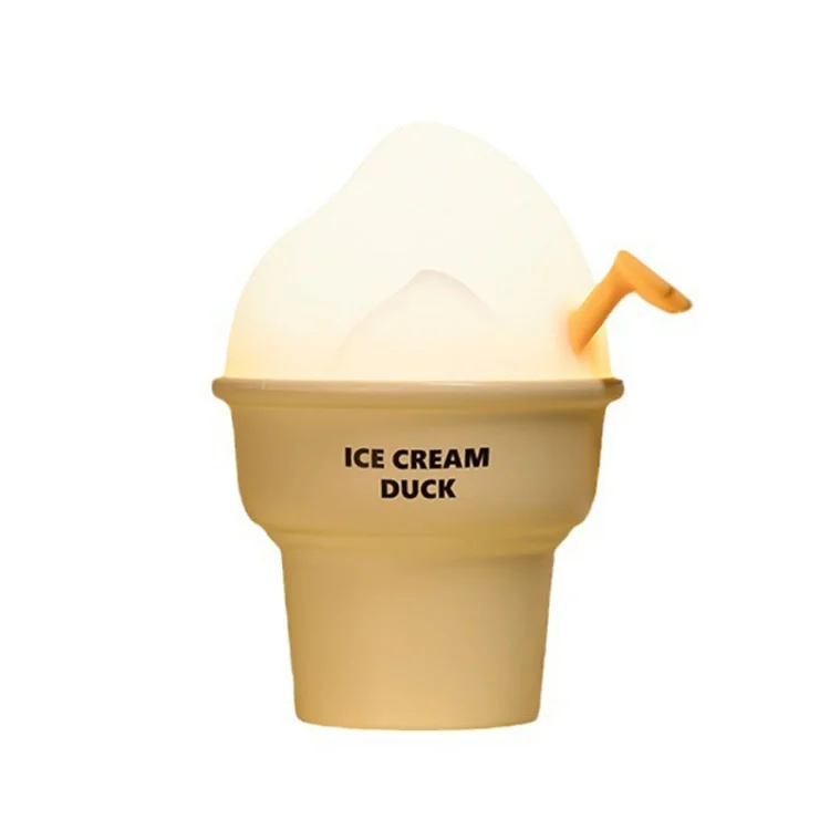 Ice Cream Duck Cartoon Night Light Bedroom USB Charging Ambient Lamp