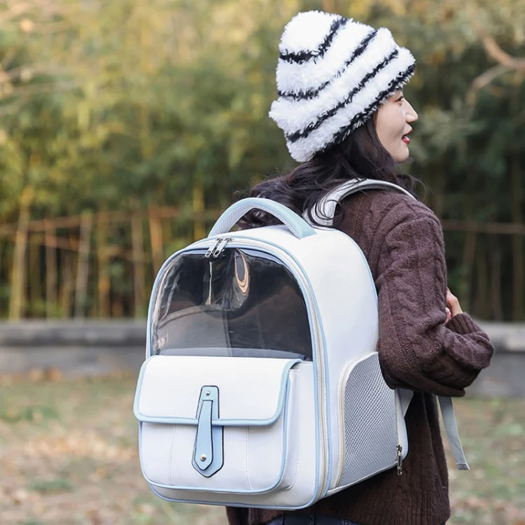 TBD06044792_B1.webp PU Pet Bag Cats And Dogs Outing Carrying Capsule Double Shoulder Backpacks - Image 2