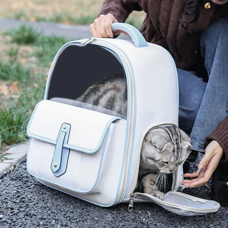 TBD06044792_B7.webp PU Pet Bag Cats And Dogs Outing Carrying Capsule Double Shoulder Backpacks - Image 8