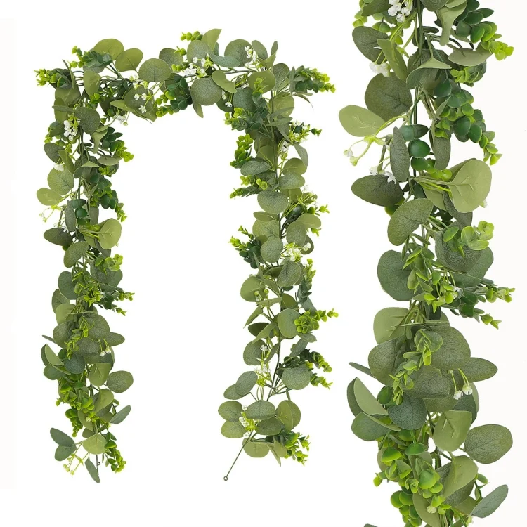 TBD06044799_B2.webp 180cm Simulation Greenery Eucalyptus Ivy Leaf Rattan Hanging Fake Flower Decoration Rattan - Image 3