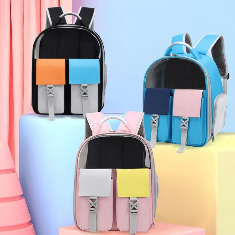 TBD06044814_B1.webp Pets Colorful Double Shoulder Bag Cats And Dogs Outing Carrying Capsule Backpacks - Image 2