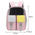 Pets Colorful Double Shoulder Bag Cats And Dogs Outing Carrying Capsule Backpacks - Image 3