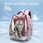 Cartoon Pattern Cat Transparent Pet Bag Space Capsule Portable Pet Backpack - Image 5