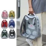 Cartoon Pattern Cat Transparent Pet Bag Space Capsule Portable Pet Backpack - Image 9