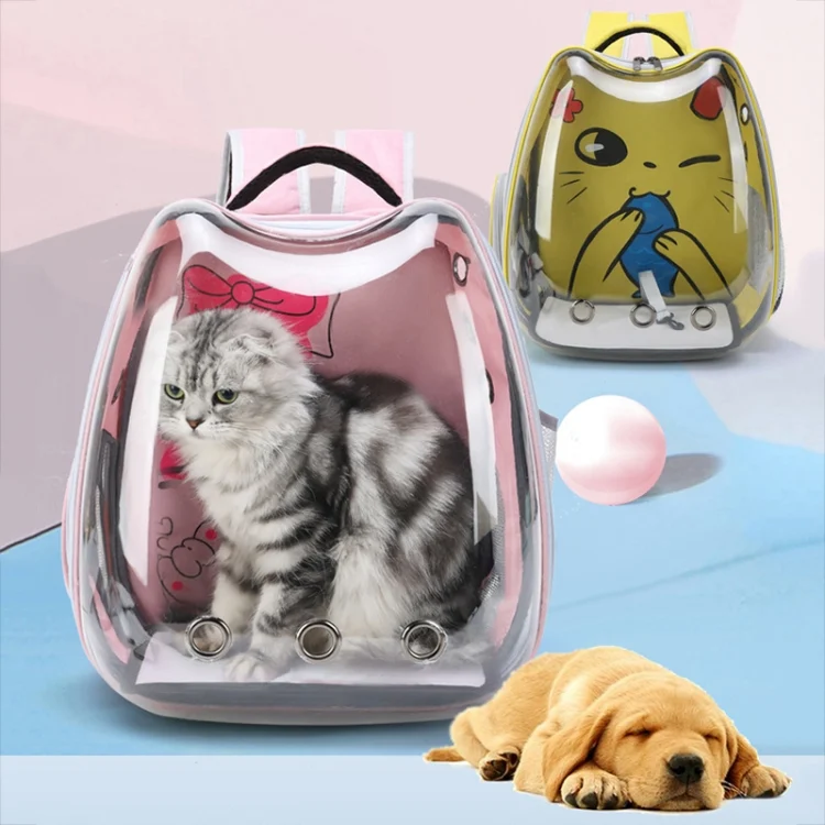TBD06044827_B9.webp Cartoon Pattern Cat Transparent Pet Bag Space Capsule Portable Pet Backpack - Image 10