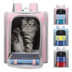 Square Foldable Cats Backpack Pets Outdoor Portable Double Shoulder Bag - Image 2