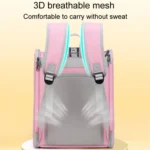 Square Foldable Cats Backpack Pets Outdoor Portable Double Shoulder Bag - Image 6