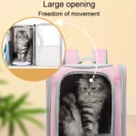 Square Foldable Cats Backpack Pets Outdoor Portable Double Shoulder Bag - Image 7