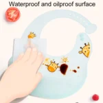 Baby Anti-Dirty Eating Bib Waterproof Silicone Infant Auxiliary Food Bib Drool Towel - Image 4