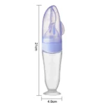 Baby Silicone Bottle Squeezeable Feeding Spoon Childrens Supplementary Bottle Feeder - Image 3