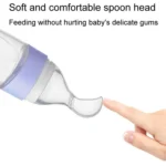 Baby Silicone Bottle Squeezeable Feeding Spoon Childrens Supplementary Bottle Feeder - Image 4