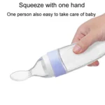 Baby Silicone Bottle Squeezeable Feeding Spoon Childrens Supplementary Bottle Feeder - Image 5