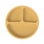 3 Compartments Baby Silicone Suction Cup Plate Childrens Complementary Feeding Bowl