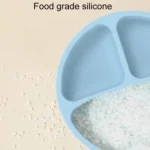 3 Compartments Baby Silicone Suction Cup Plate Childrens Complementary Feeding Bowl - Image 5