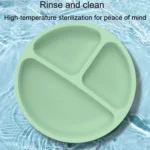 3 Compartments Baby Silicone Suction Cup Plate Childrens Complementary Feeding Bowl - Image 8